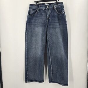 Blue Savvy Jeans‎ Womens 14W Wide Leg Elastic Back